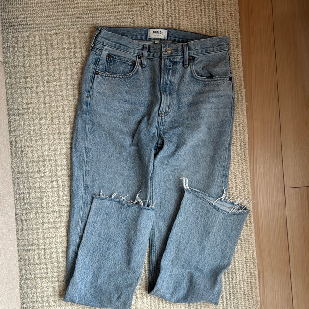 Agolde Light Blue Distressed Women’s  Jeans